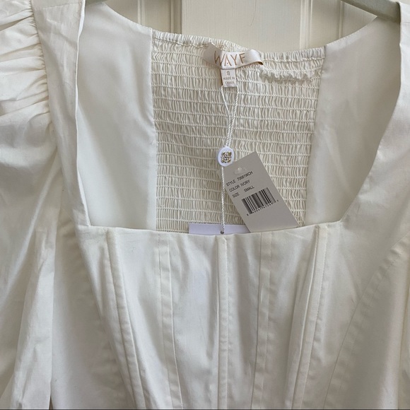 WAYF | Puff Sleeve Bustier Top in White • S - Picture 8 of 12